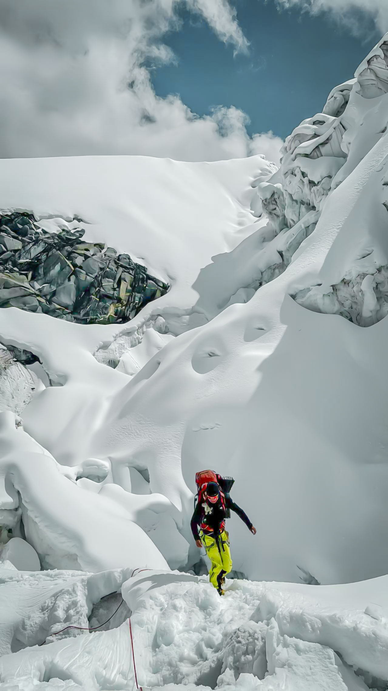 雪山上的攀登者